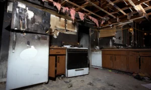 fire through the house damage