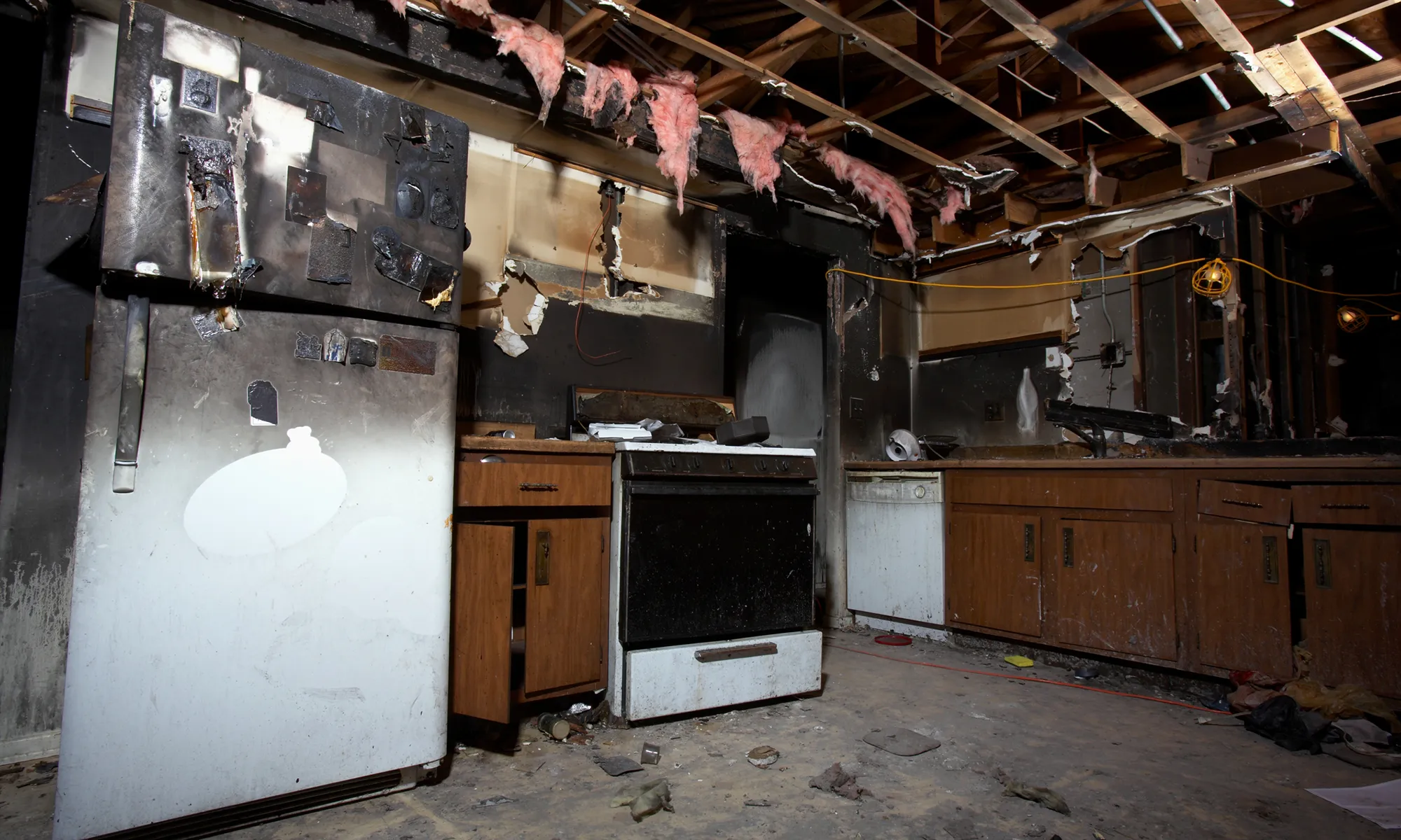 fire through the house damage